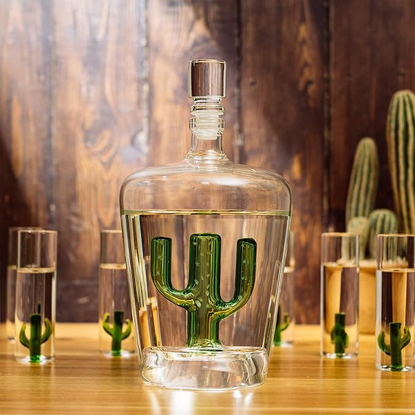 Tequila decanter set 6 glasses