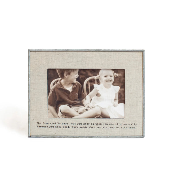 The Free Soul Is Rare Horizontal Glass Linen Photo Frame