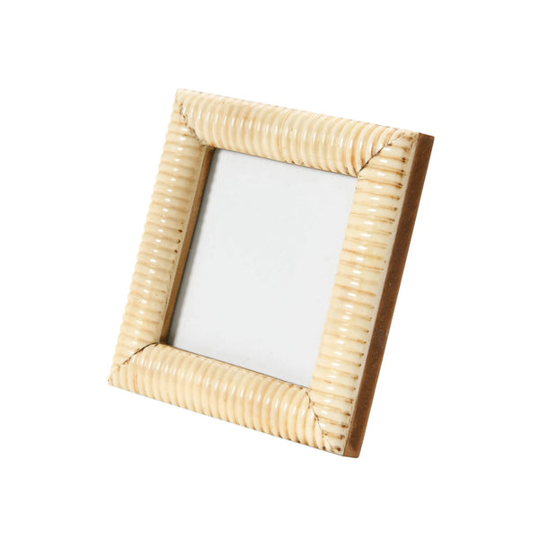 Hand-Carved Ribbed Photo Frame