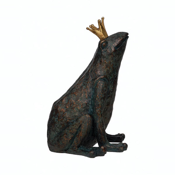 Resin Frog with Gold Crown