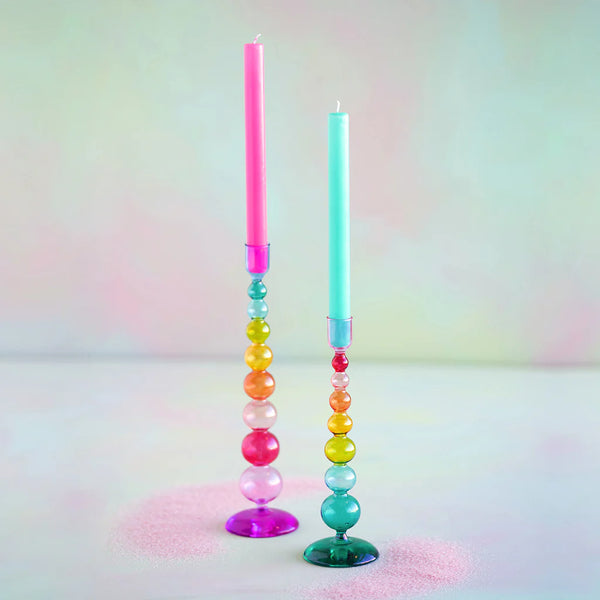 Rainbow Finial Candle Holder Large - 12.5 in