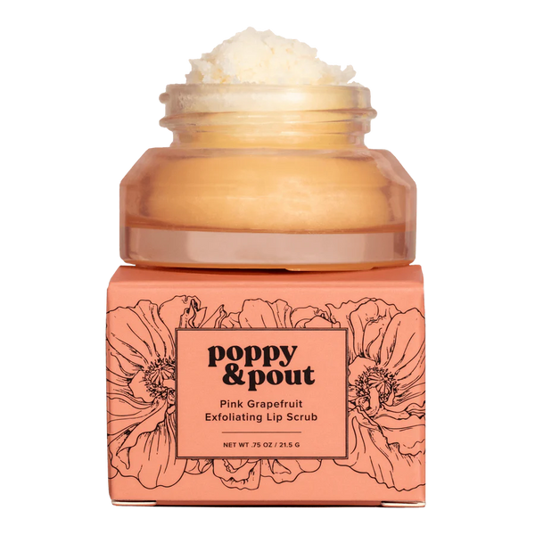 Poppy & Pout Lip Scrub, Pink Grapefruit