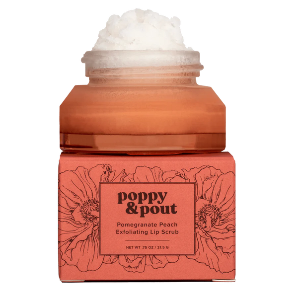 Poppy & Pout Lip Scrub, Pomegranate Peach