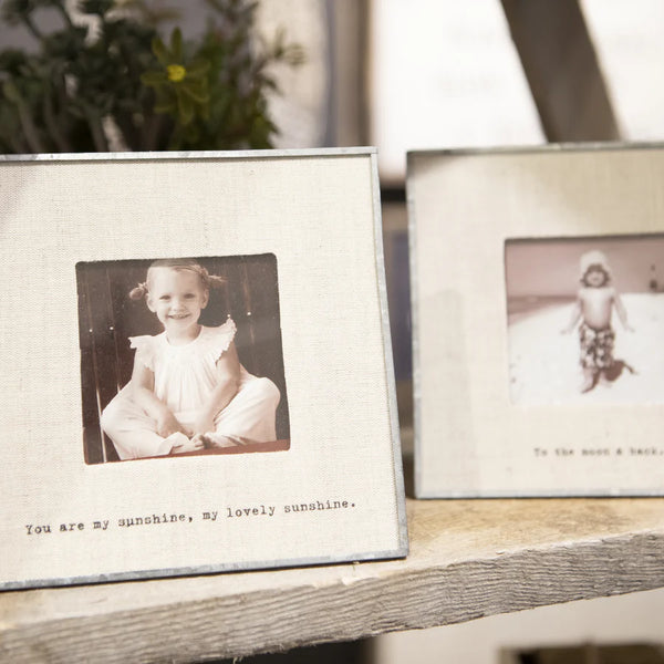 You Are My Sunshine Linen Photo Frame 6”x6