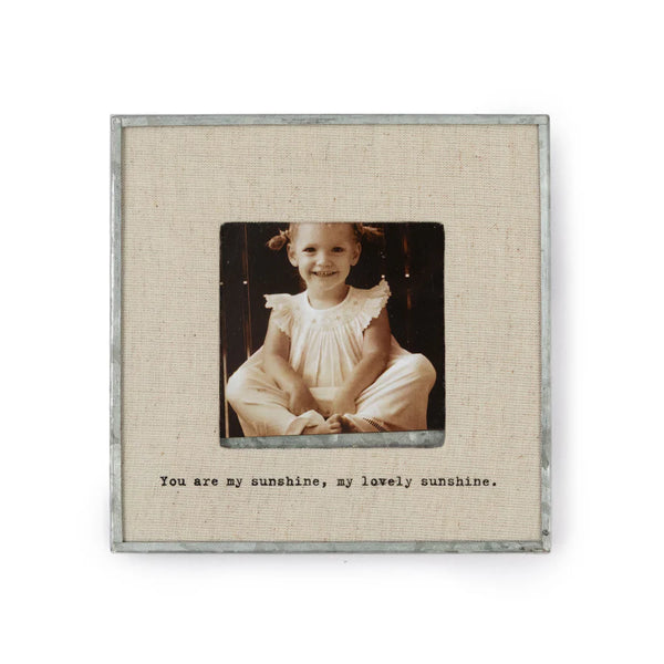 You Are My Sunshine Linen Photo Frame 6”x6