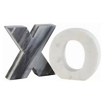 XO Marble Bookends